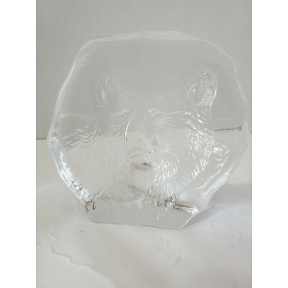 Cristal D’Arques Bear Clear Glass Crystal Paperweight France 3.75" laser vintage - Picture 5 of 12